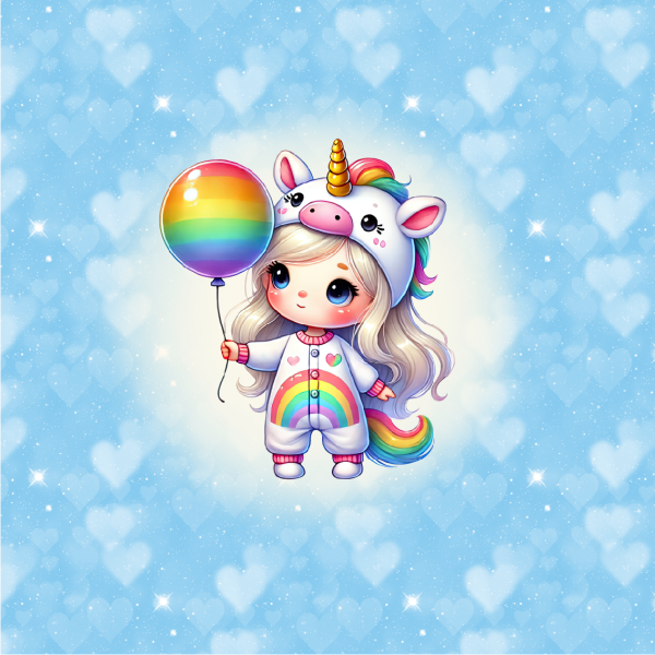 VB Little Unicorn Girls in Love Panel 9